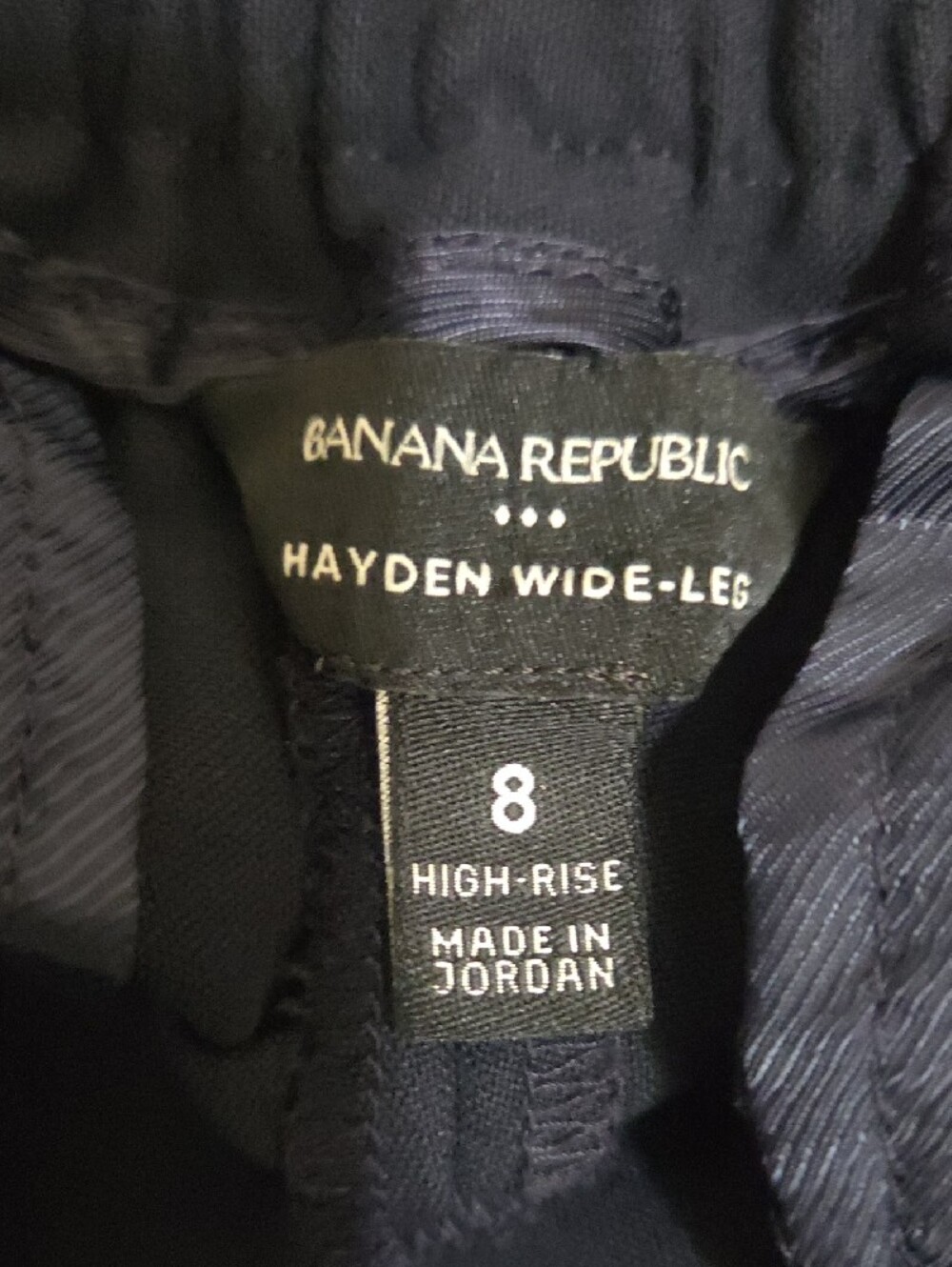 Banana Republic Hayden Navy Wide-Leg Tailored Pants - Picture 7 of 13